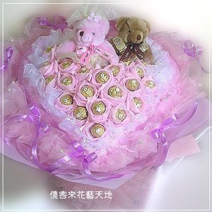 金莎玩偶花束